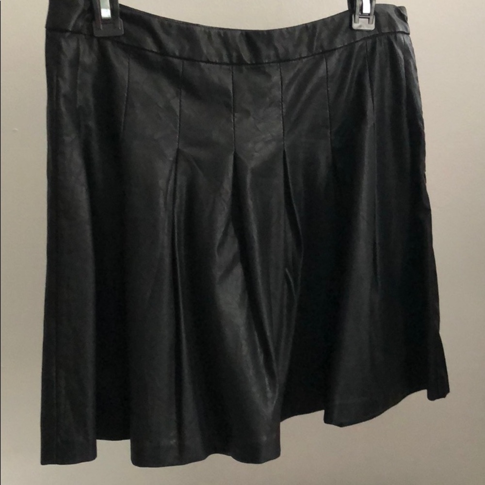 Leather mini skirt